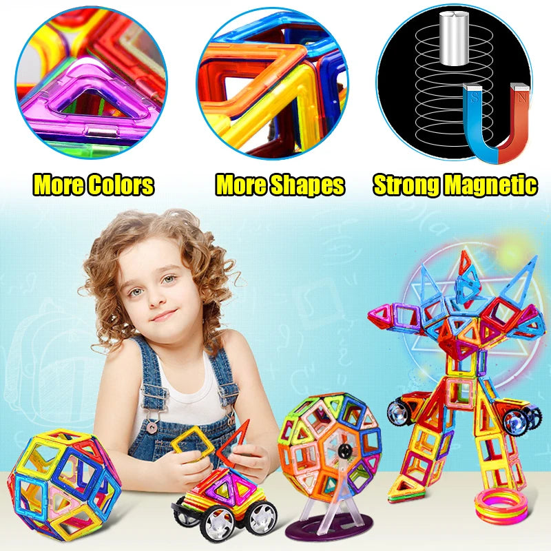 Magnetische Set Bausteine Magnetspiele Spielzeug Lernspielzeug Geschenk für Kinder