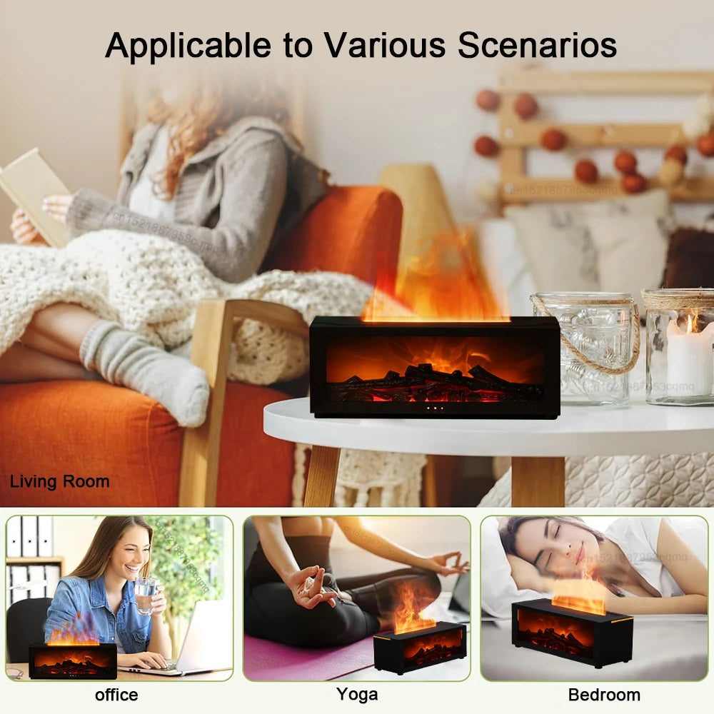 Luftbefeuchter Ätherisches Öl Diffusor Flamme Duft Aroma Wohnzimmer Schlafzimmer und Arbeitszimmer Auto – Entspannung & Stil in Einem