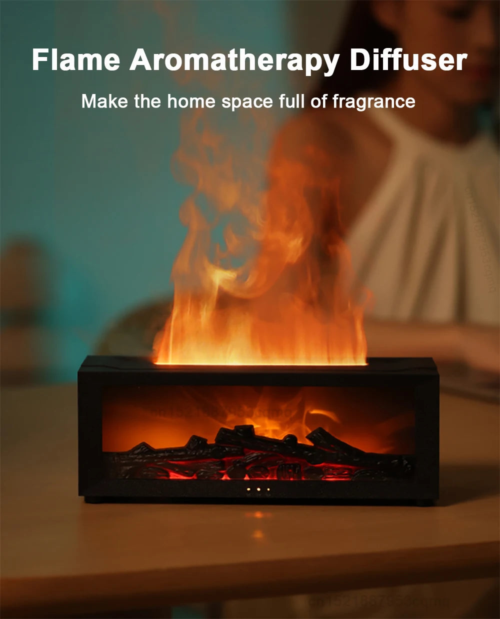 Luftbefeuchter Ätherisches Öl Diffusor Flamme Duft Aroma Wohnzimmer Schlafzimmer und Arbeitszimmer Auto – Entspannung & Stil in Einem