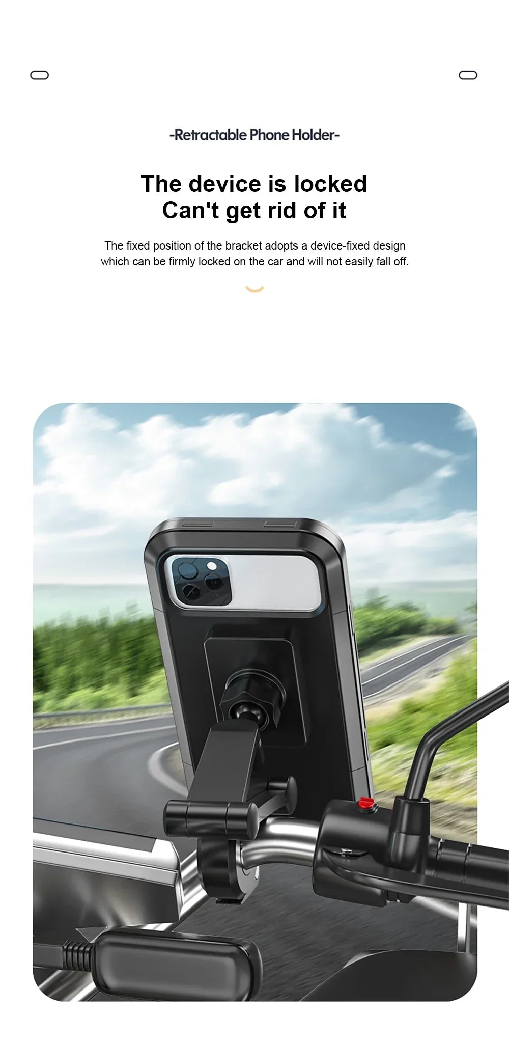 Handyhalter Handyhalterung Wasserdicht Fahrradtelefonhalterung mit 360° Drehung – Perfekt für Fahrräder, Motorräder & E-Bikes