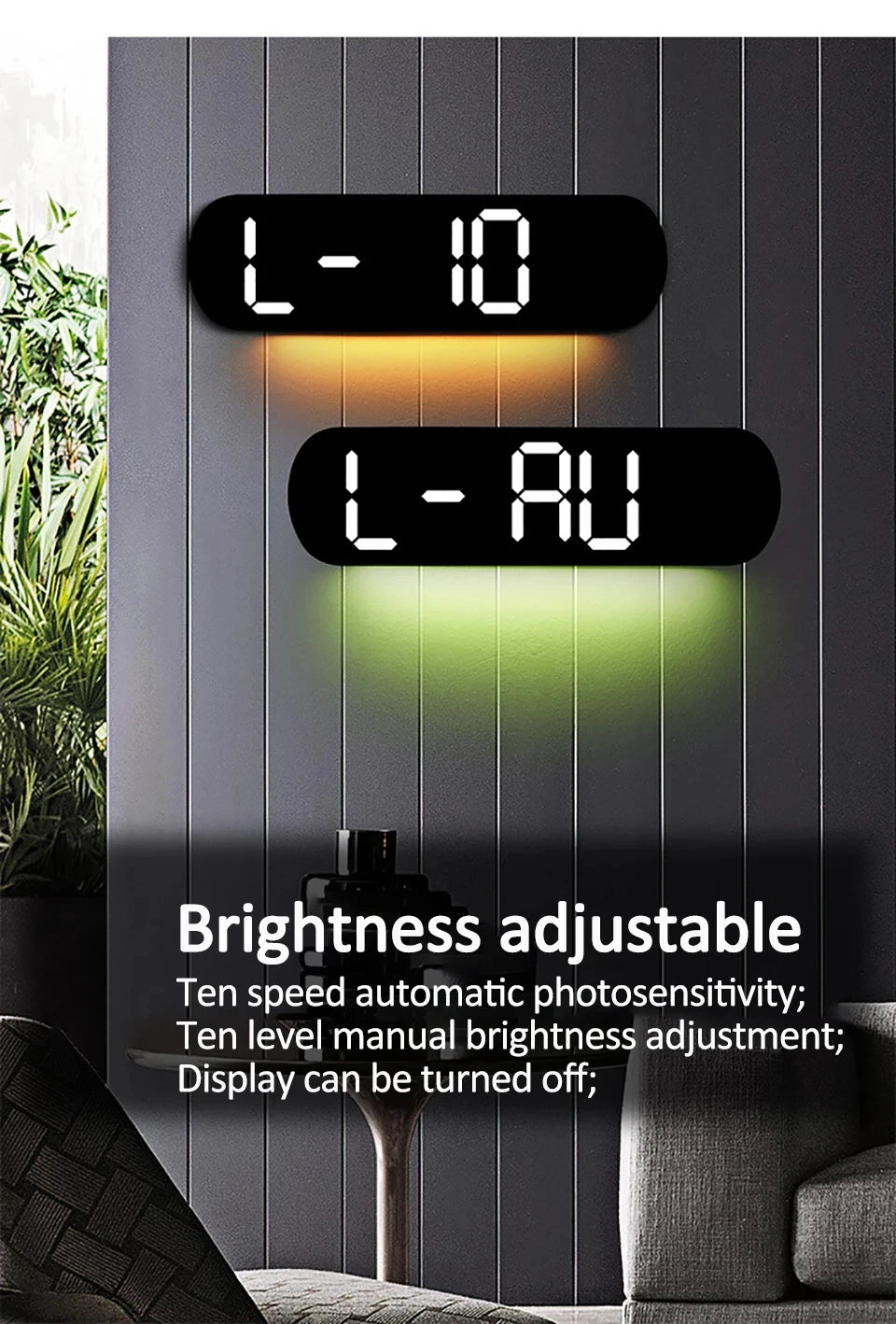 LED Digitalwanduhr mit Fernbedienung Datum Temperatur Wecker Uhr für Home