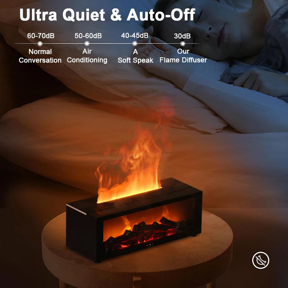 Luftbefeuchter Ätherisches Öl Diffusor Flamme Duft Aroma Wohnzimmer Schlafzimmer und Arbeitszimmer Auto – Entspannung & Stil in Einem