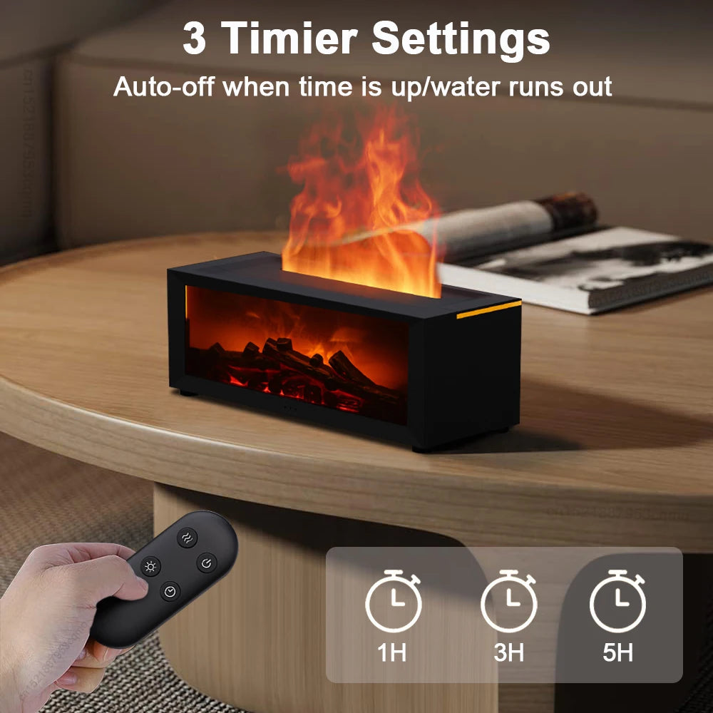 Luftbefeuchter Ätherisches Öl Diffusor Flamme Duft Aroma Wohnzimmer Schlafzimmer und Arbeitszimmer Auto – Entspannung & Stil in Einem