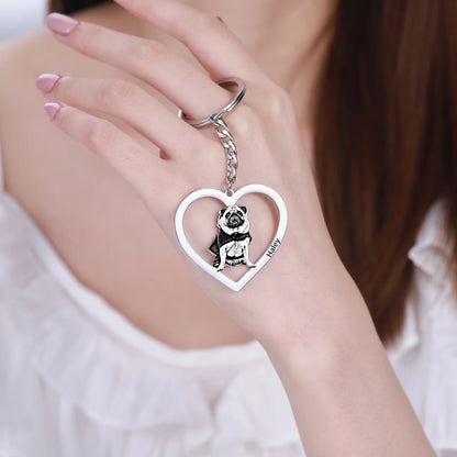 Personalisierte Haustier Foto Halskette Gravierte Anhänger Geschenke Handgemachte Hund Katze Bild Schlüsselanhänger & Kette Schmuck