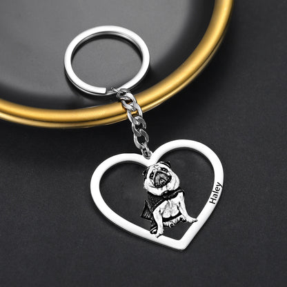 Personalisierte Haustier Foto Halskette Gravierte Anhänger Geschenke Handgemachte Hund Katze Bild Schlüsselanhänger & Kette Schmuck