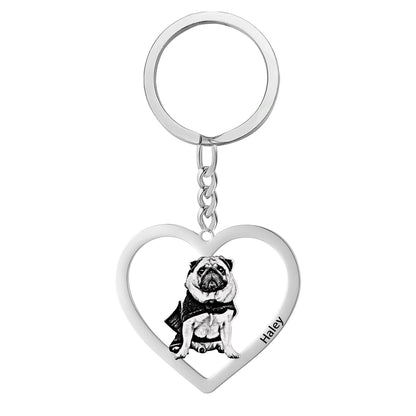 Personalisierte Haustier Foto Halskette Gravierte Anhänger Geschenke Handgemachte Hund Katze Bild Schlüsselanhänger & Kette Schmuck