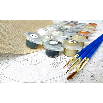 Malen nach Zahlen - Eigenes Bild Set Mit 24 Farben Für Erwachsene Und Kinder, Perfektes Handbemaltes Hobby Für Zuhause Und Hochzeit Dekoration