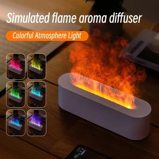 Flamme Aroma Diffusor LED Farbwechsel Duft-Diffuser – USB Luftbefeuchter mit Kaltnebel & Aromatherapie