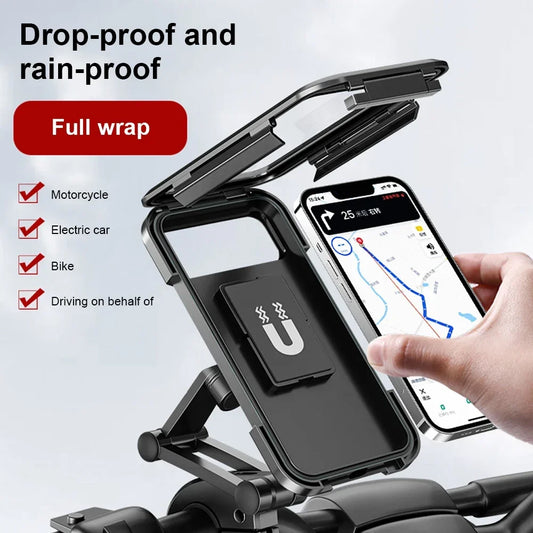 Handyhalter Handyhalterung Wasserdicht  Fahrradtelefonhalterung mit 360° Drehung – Perfekt für Fahrräder, Motorräder & E-Bikes
