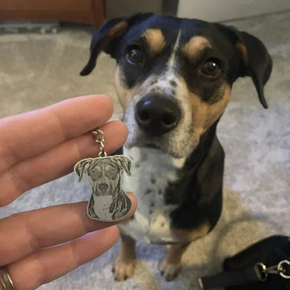 Personalisierte Haustier Foto Halskette Gravierte Anhänger Geschenke Handgemachte Hund Katze Bild Schlüsselanhänger & Kette Schmuck