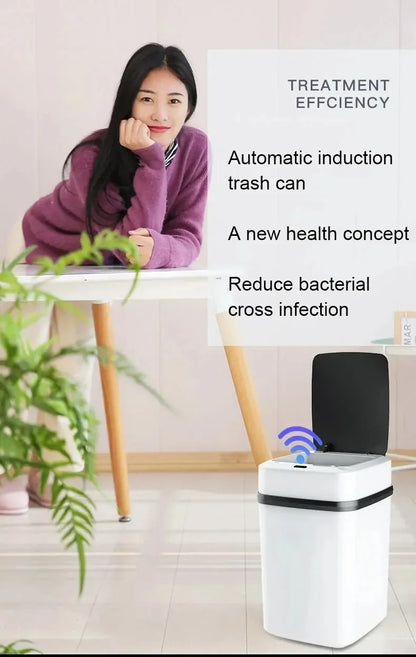Automatischer Müllbehälter 12L – Hygienisch & Geräuschlos, Ideal für Küche, Bad und Büro
