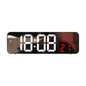 9-zoll große digitale Wanduhr Temperatur Luftfeuchtigkeit Nachtmodus 12/24H Elektronische LED-Uhr