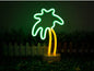 Flamingo und Kaktus Kokosnuss Baum- LED Lampe Neon Schild Wand Deko Beleuchtung Fernsehzimmer Gaming Zimmer USB oder Batteriebetrieben Deko 2025