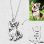Personalisierte Haustier Foto Halskette Gravierte Anhänger Geschenke Handgemachte Hund Katze Bild Schlüsselanhänger & Kette Schmuck