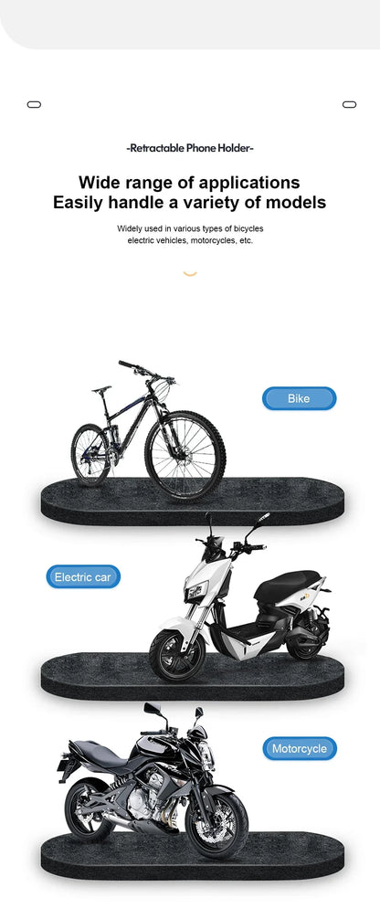 Mobile Phone Holder Waterproof Bicycle Phone Holder with 360° Rotation - Perfect for Bicycles, Motorcycles &amp; E-Bikes