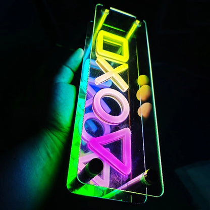 XOXO & LOVO 3D Neon Leuchte LED Lights, Playstation Dekoration Paladone Logo Icon