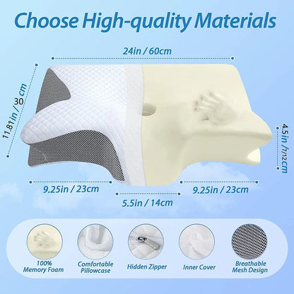 Pillows for Neck Pain, Contoured Support Pillows, Neck Pillows
