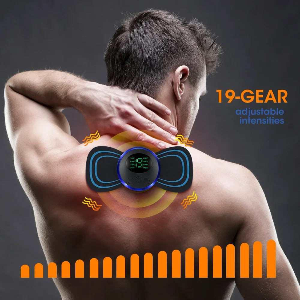 Elektrischer Nackenmassagegerät Muskel Stimulator für Nacken, Rücken und Körper