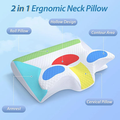 Pillows for Neck Pain, Contoured Support Pillows, Neck Pillows