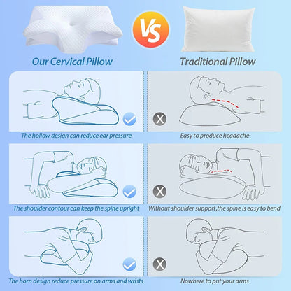 Pillows for Neck Pain, Contoured Support Pillows, Neck Pillows