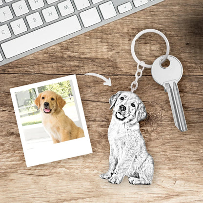 Personalisierte Haustier Foto Halskette Gravierte Anhänger Geschenke Handgemachte Hund Katze Bild Schlüsselanhänger & Kette Schmuck