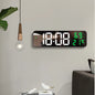9-zoll große digitale Wanduhr Temperatur Luftfeuchtigkeit Nachtmodus 12/24H Elektronische LED-Uhr