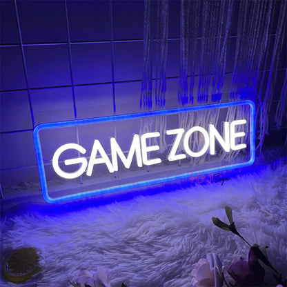 Game Zone - Room LED Neon Lichtzeichen Wanddekoration Geschenkidee Leuchtreklame