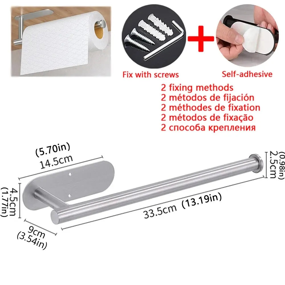 Küche Papier-Handtuch-Halter Aufhänger Küchenrollenhalter ohne Bohren