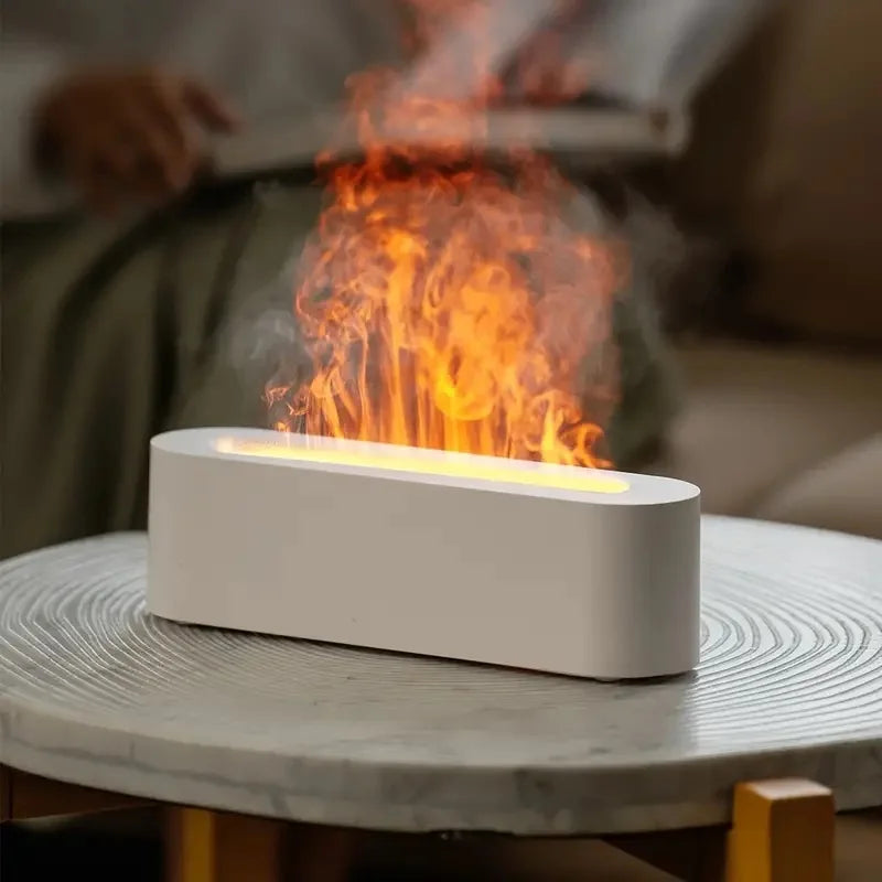 Flamme Aroma Diffusor LED Farbwechsel Duft-Diffuser – USB Luftbefeuchter mit Kaltnebel & Aromatherapie