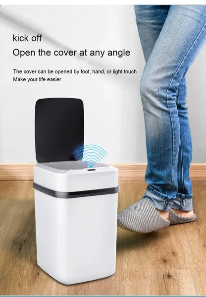 Automatischer Müllbehälter 12L – Hygienisch & Geräuschlos, Ideal für Küche, Bad und Büro