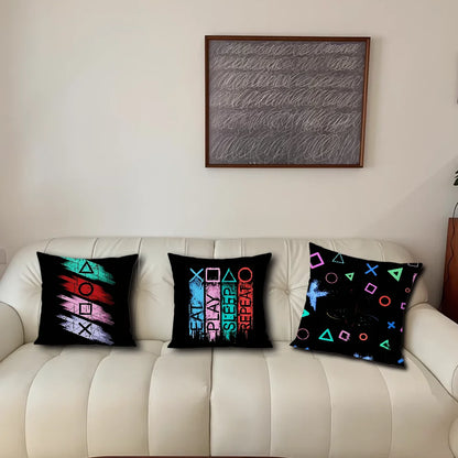 Cool P-PlayStation Fashion Stylish Gamer Pillow for Bedroom Sofa and Car Soft Pillowcase with Cool Design