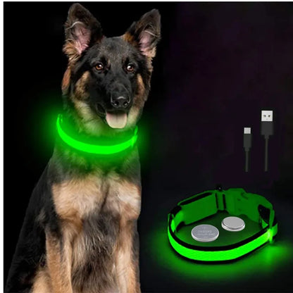 Sicherheit Hund 3-Modi LED Hundehalsband mit USB-Ladung – Leuchtendes Nacht-Halsband für Hunde & Katzen, abnehmbar, zur Verhinderung von Verlusten