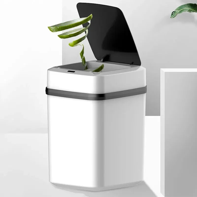 Automatischer Müllbehälter 12L – Hygienisch & Geräuschlos, Ideal für Küche, Bad und Büro
