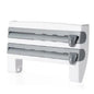 3 in 1 Küchenrollenhalter Kitchen Lagerregal, Wandhalterung Folienspender Organizer