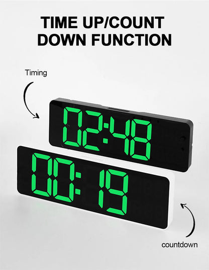 LED Digital Wanduhr mit Fernbedienung, Temperatur, Datum, Wochentage  - Smart Features