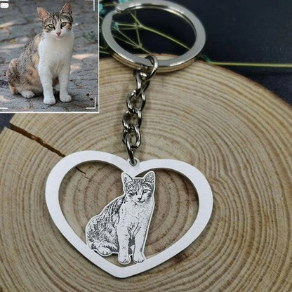 Personalisierte Haustier Foto Halskette Gravierte Anhänger Geschenke Handgemachte Hund Katze Bild Schlüsselanhänger & Kette Schmuck