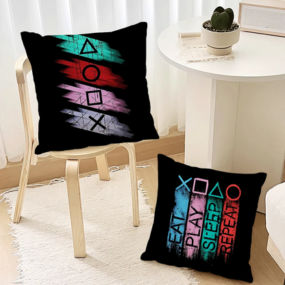 Cool P-PlayStation Fashion Stylish Gamer Pillow for Bedroom Sofa and Car Soft Pillowcase with Cool Design