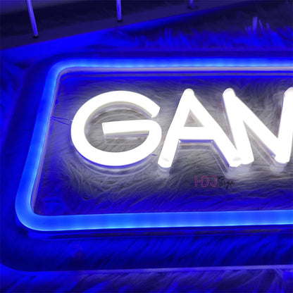 Game Zone - Room LED Neon Lichtzeichen Wanddekoration Geschenkidee Leuchtreklame