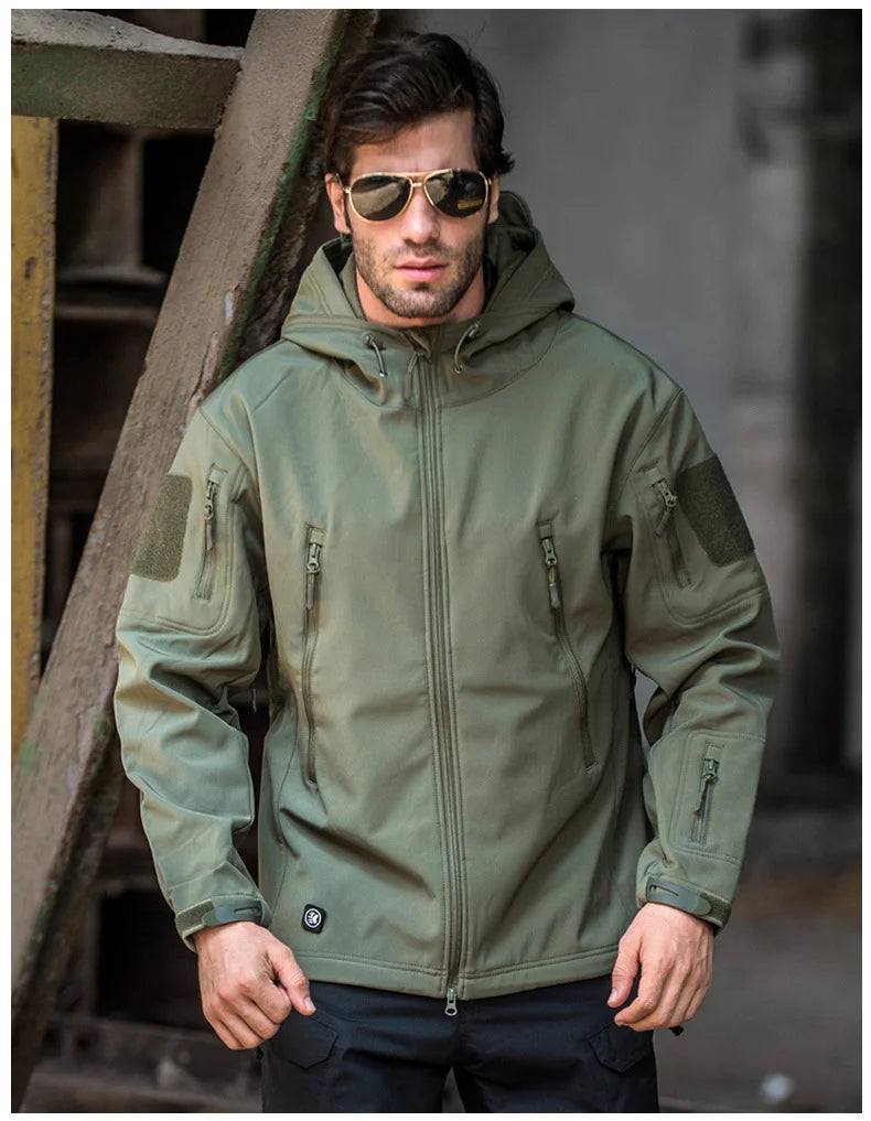 Taktische Herrenjacke, Outdoor, Softshell-Jacke, winddicht, Herren, Oberkleidung, Jagdkleidung