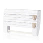 3 in 1 Küchenrollenhalter Kitchen Lagerregal, Wandhalterung Folienspender Organizer
