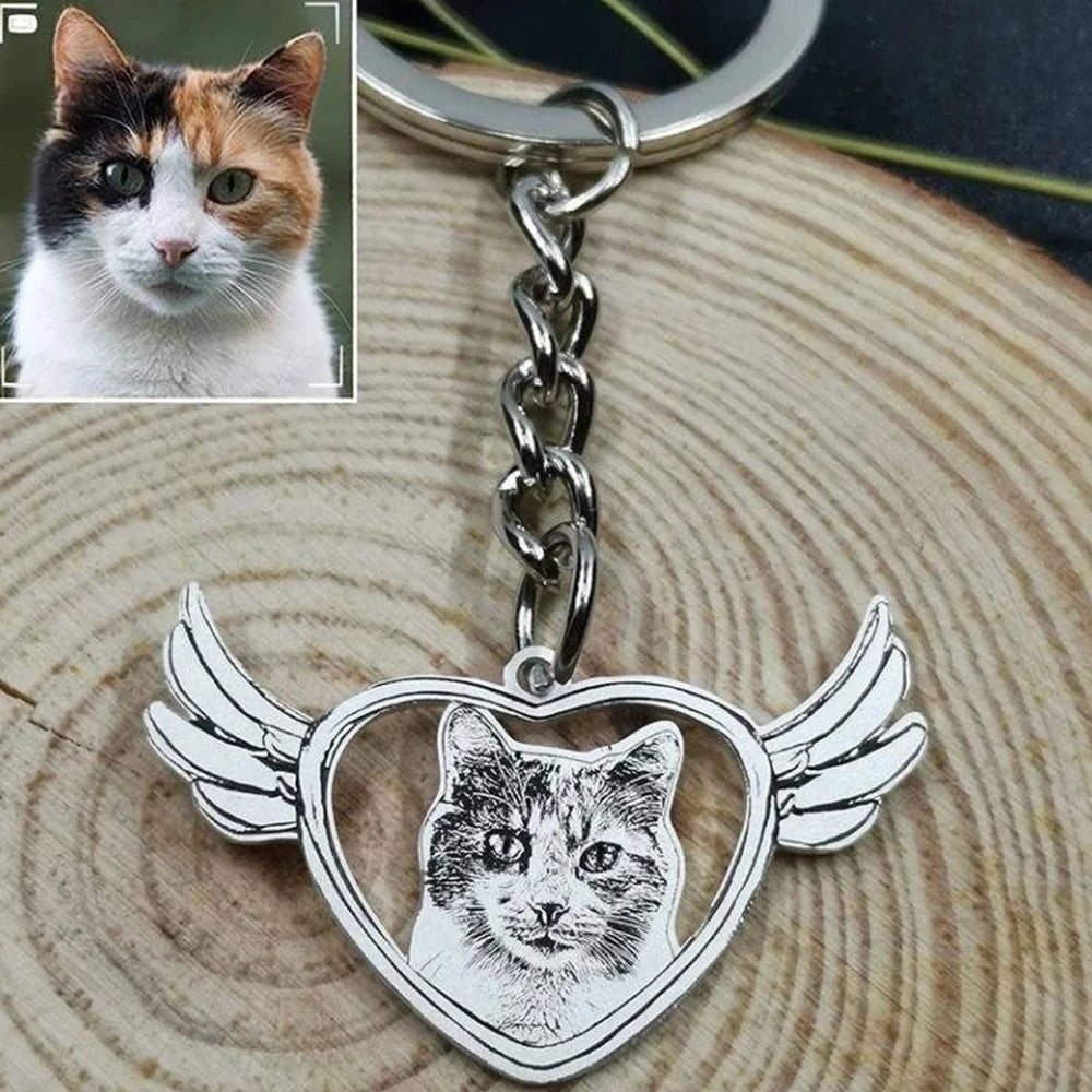Personalisierte Haustier Foto Halskette Gravierte Anhänger Geschenke Handgemachte Hund Katze Bild Schlüsselanhänger & Kette Schmuck
