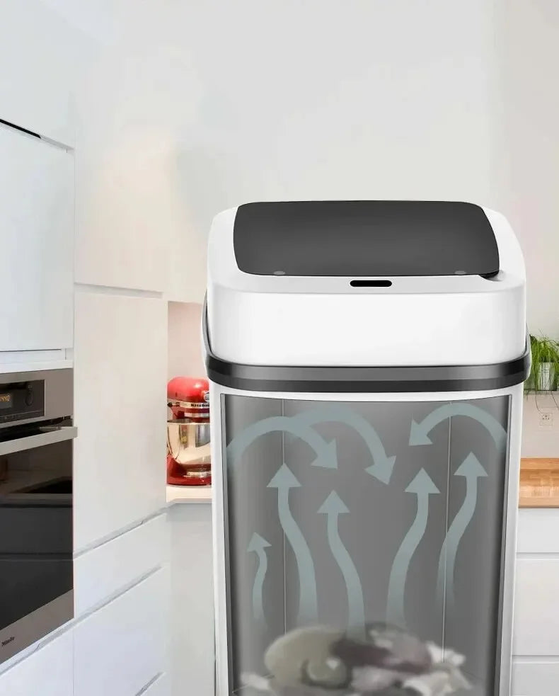 Automatischer Müllbehälter 12L – Hygienisch & Geräuschlos, Ideal für Küche, Bad und Büro