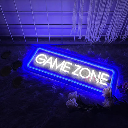 Game Zone - Room LED Neon Lichtzeichen Wanddekoration Geschenkidee Leuchtreklame
