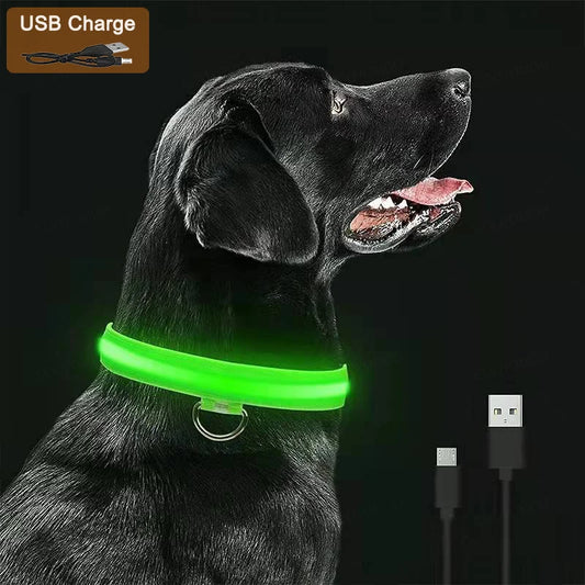 Sicherheit Hund 3-Modi LED Hundehalsband mit USB-Ladung – Leuchtendes Nacht-Halsband für Hunde & Katzen, abnehmbar, zur Verhinderung von Verlusten