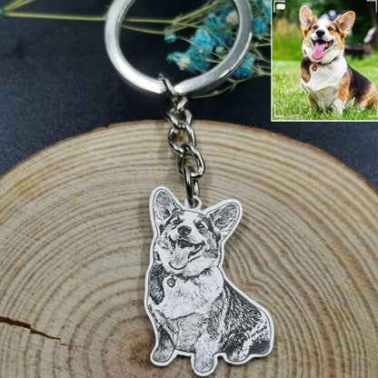 Personalisierte Haustier Foto Halskette Gravierte Anhänger Geschenke Handgemachte Hund Katze Bild Schlüsselanhänger & Kette Schmuck