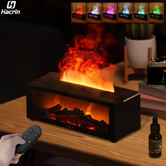 Luftbefeuchter Ätherisches Öl Diffusor Flamme Duft Aroma Wohnzimmer Schlafzimmer und Arbeitszimmer Auto – Entspannung & Stil in Einem