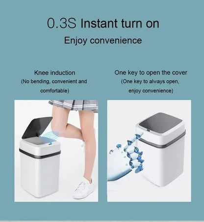 Automatischer Müllbehälter 12L – Hygienisch & Geräuschlos, Ideal für Küche, Bad und Büro