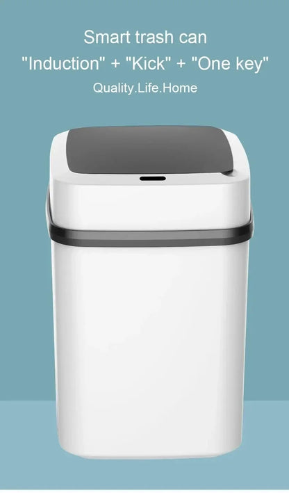 Automatischer Müllbehälter 12L – Hygienisch & Geräuschlos, Ideal für Küche, Bad und Büro
