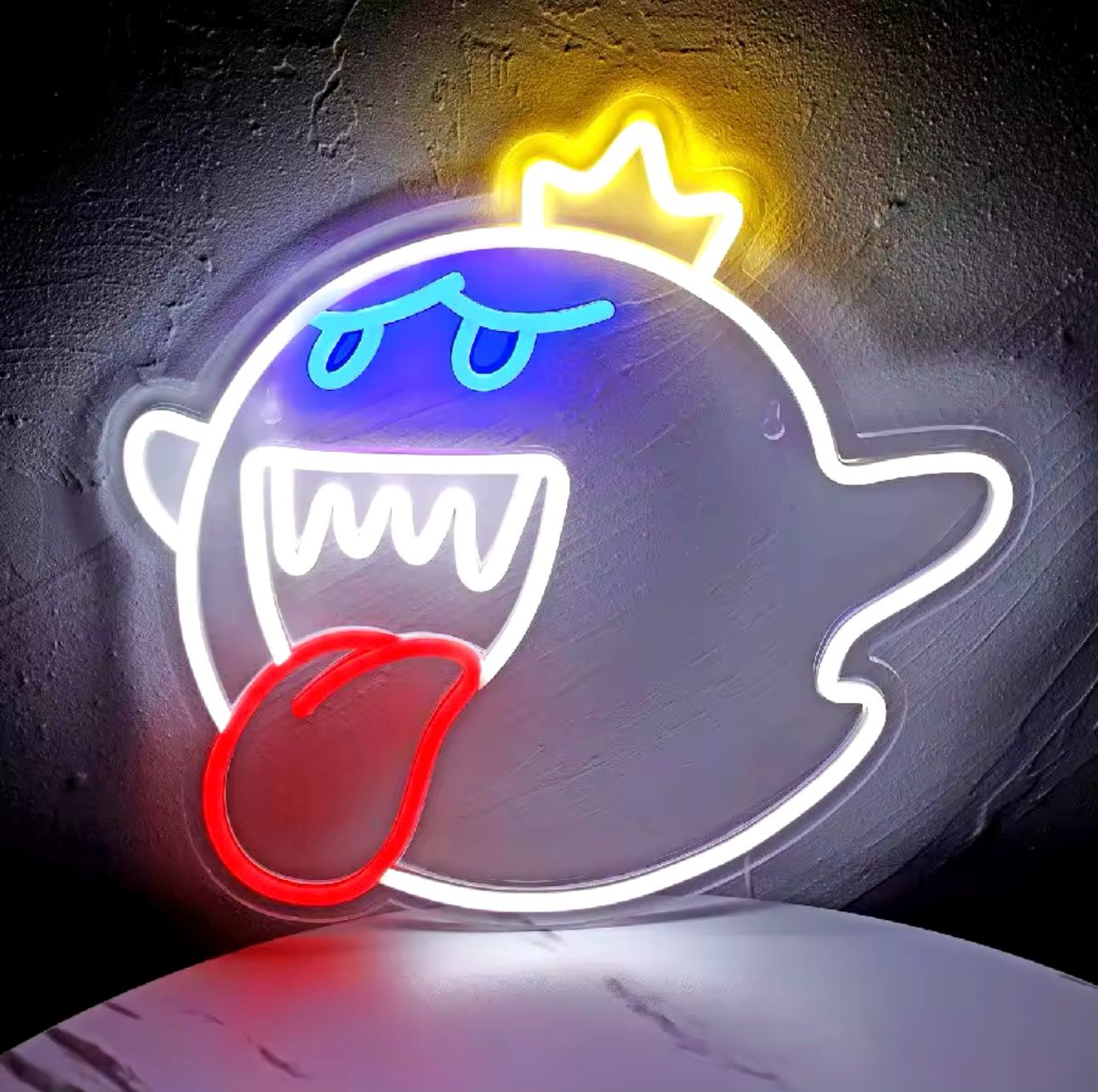 LED-Neonschild King Ghost Gaming-Neonschild, Spielzimmer Dekoration Geschenk Location Deko