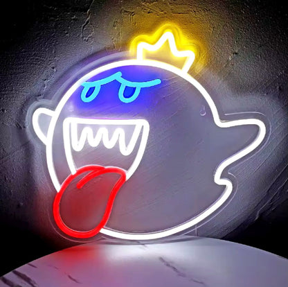 LED-Neonschild King Ghost Gaming-Neonschild, Spielzimmer Dekoration Geschenk Location Deko